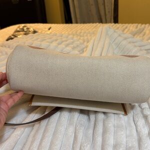 Hermes Cream and Brown Clutch